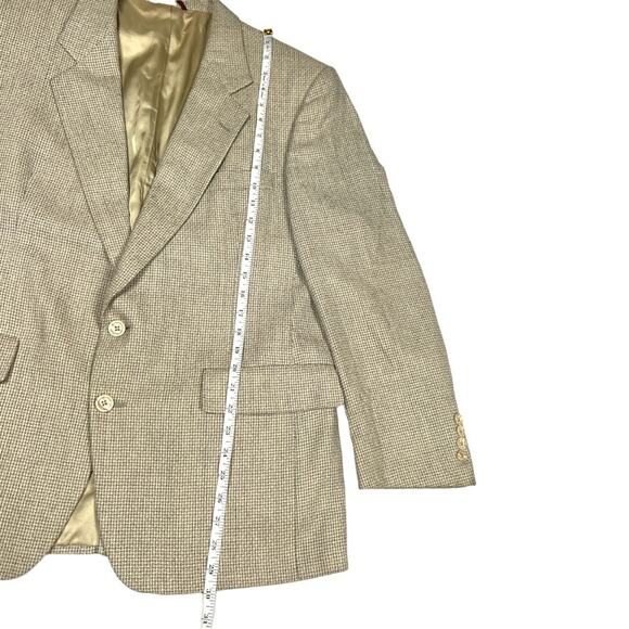 Hart Schaffner & Marx Suit Jacket Tan Two-Button Long Sleeve Sport Coat Men' 42S - Picture 6 of 14
